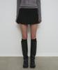 Saendeulig Layered Pleats Wrap Skirt Pants_Black