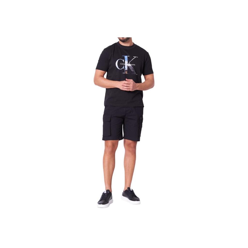 Calvin Klein Logo Print Short Sleeve Crew Neck T-Shirt Men Tops Black J30J327483-BEH
