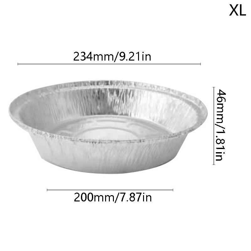 10Pcs 6/7/8/9 Inch Round Tin Foil Pie Dish Tin Cake Tray Baking Pans Bake Cases