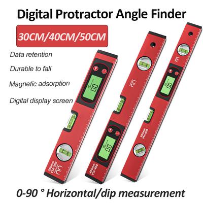 Digitaler Winkelmesser Winkelfinder Neigungsmesser Wasserwaage Blase Magnetisch Elektrische Wasserwaage Elektronischer Neigungsmesser Lineal mit LED