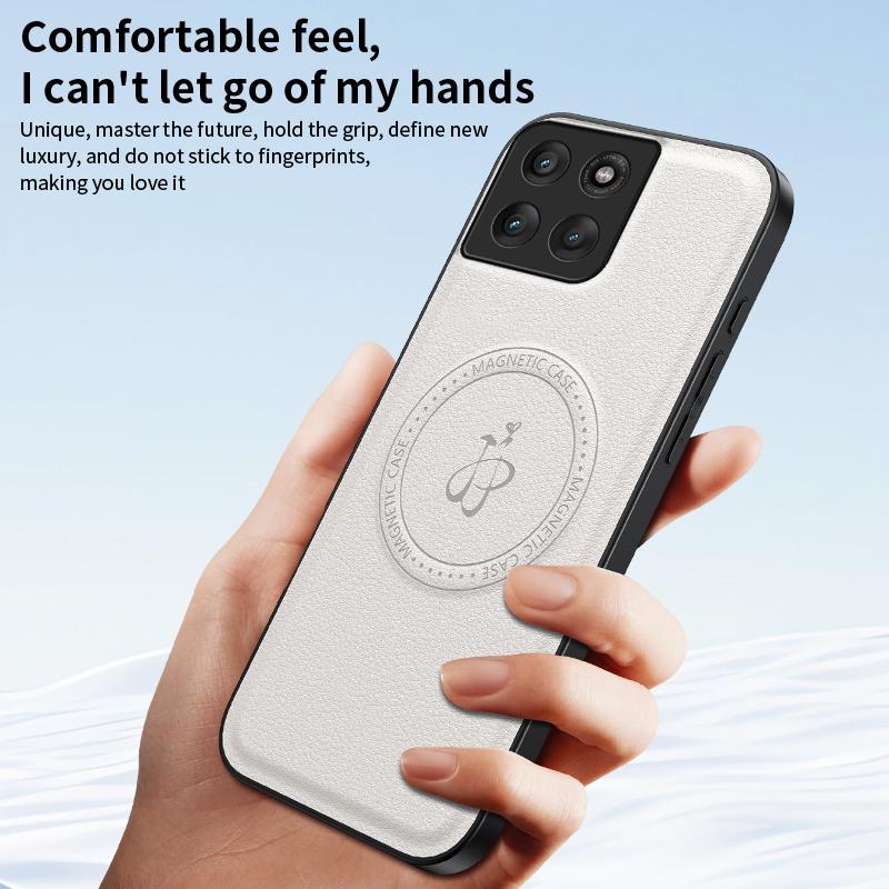 PU Leather Wireless Charging Magnetic Case for Motorola Edge 60 Pro Moto Edge 60 Fusion Protective Cover Hard Back Shell Coque