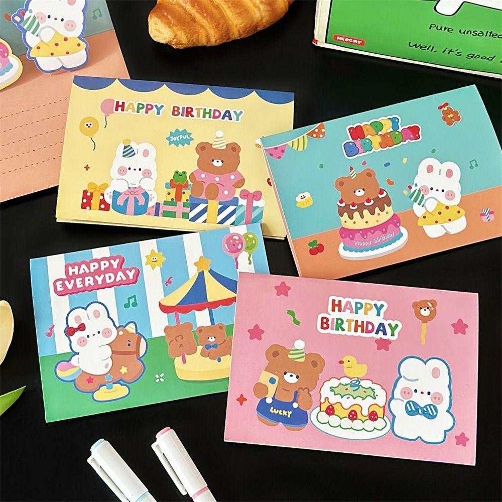 

Cute Greeting Card Ins Style Gift Card Creative Folding Postcard Student style 1