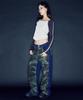 Leoninghai Camouflage Panel Denim Pants [Blue]