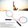 Badminton Racquets Set Lightweight Iron Alloy One Piece Double Rackets with Storage Bag for Beginner