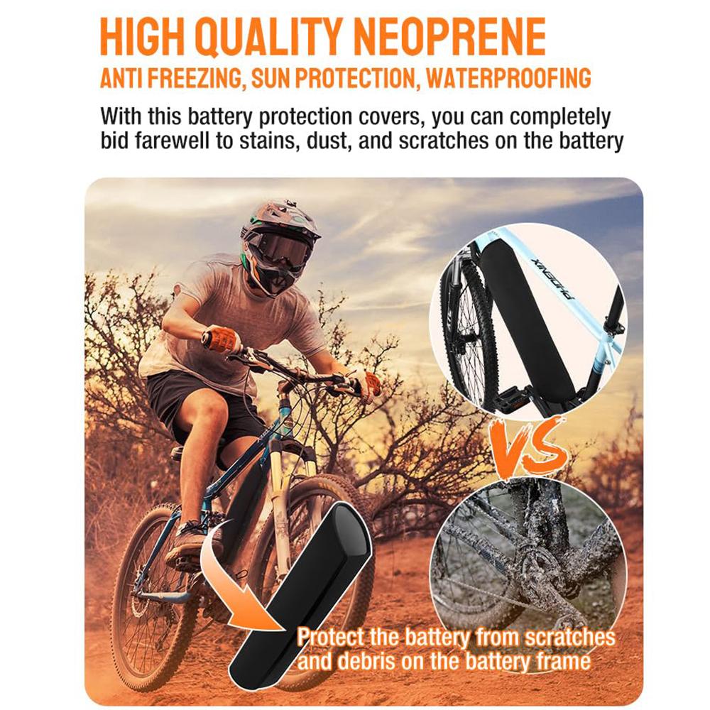 E-Bicycle Lithium Battery Cover Bike Frame Anti Cold Dustproof Waterproof Protection Protective Cover Bicycle Accessories