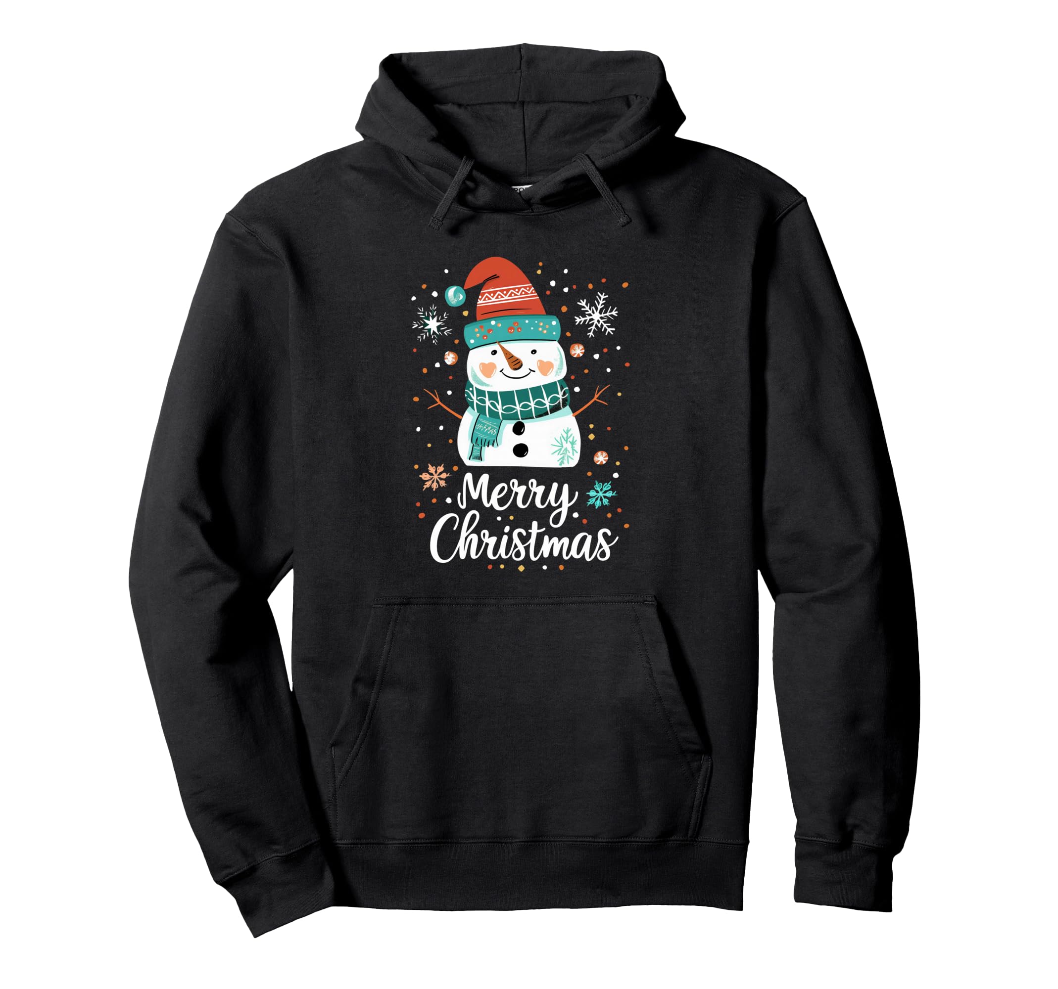 

Funny Snowman Cute Christmas Motif Christmas Hoodie чорний