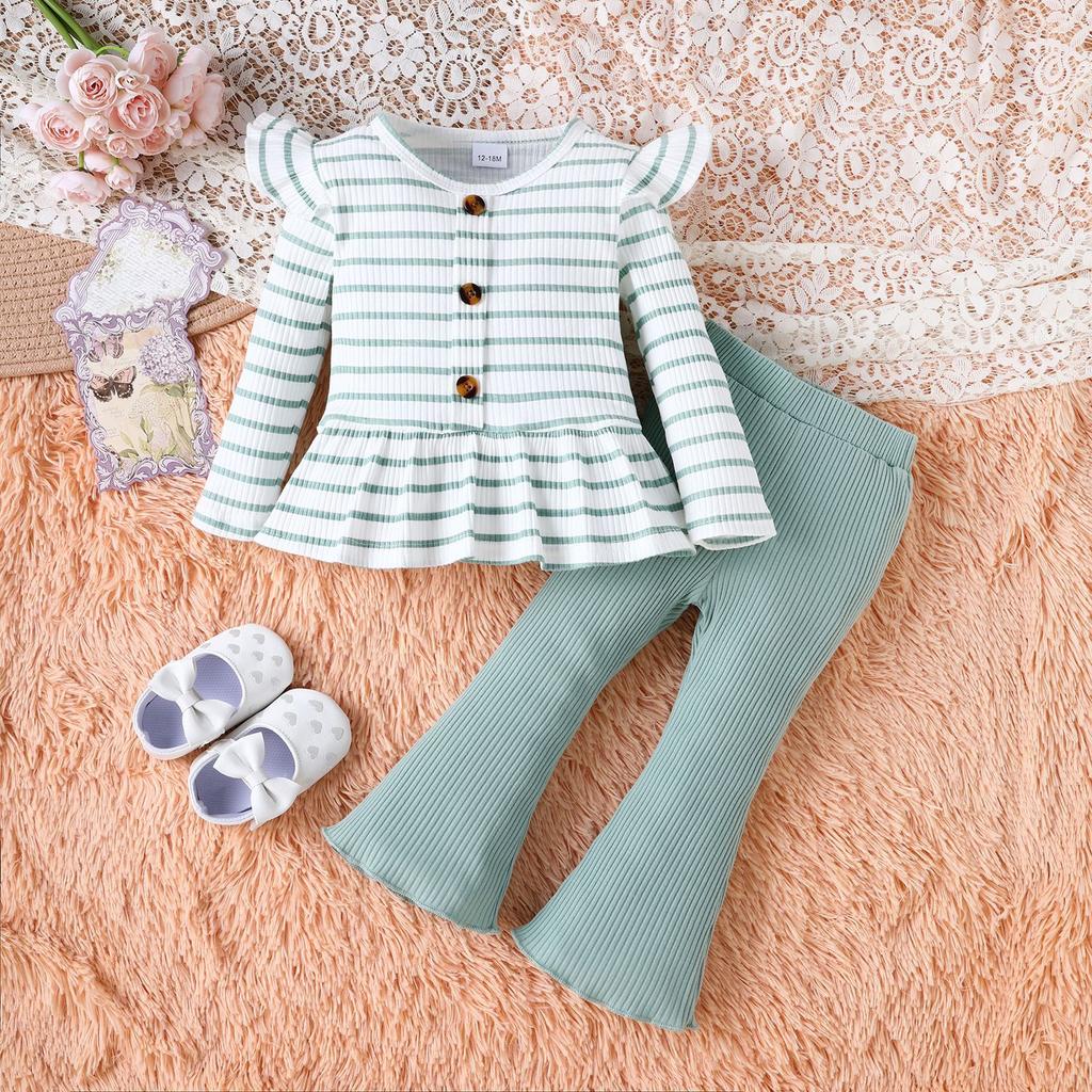 Kids Casual Long-Sleeve Set, Comfortable Daily Wear Outfits