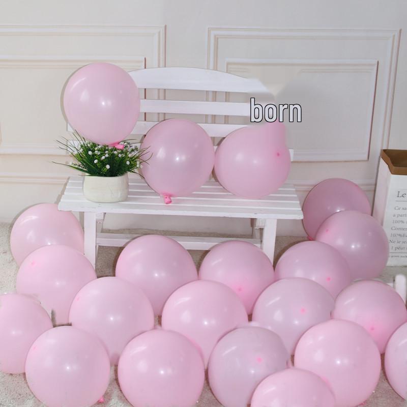 10" Thickened Light Pink Macaron Round Latex Balloons for Birthday Decoration
