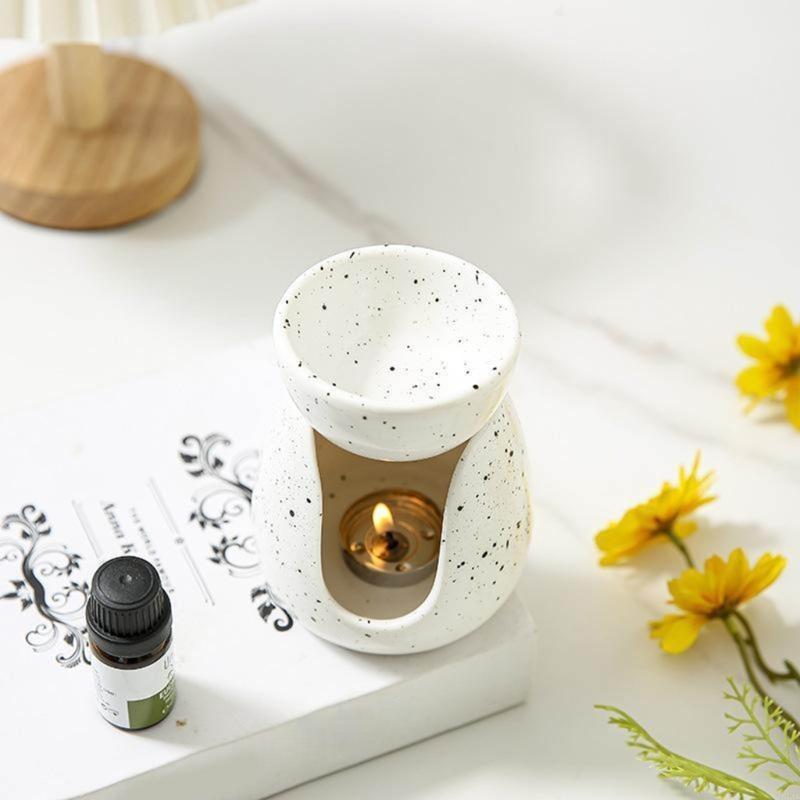 62KD Ceramic Essential Oil Burners, Scent Wax Melt Burners with Holder
