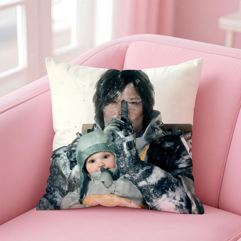 

Epic SciFi Japanese Game DDeath Stranding Cushion Cover Pillow Case Soft Skin Friendly Fabric Concealed Zipper 30X30cm