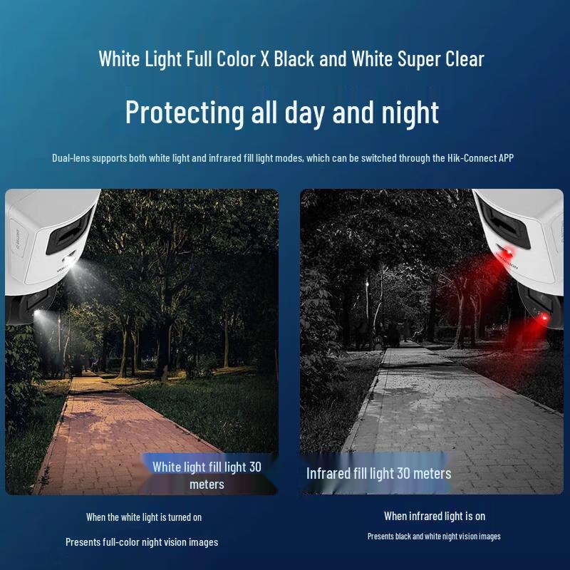 Hikvision Outdoor 3-inch 4MP Dual-Lens PoE PTZ Camera CN plug (adapter included)