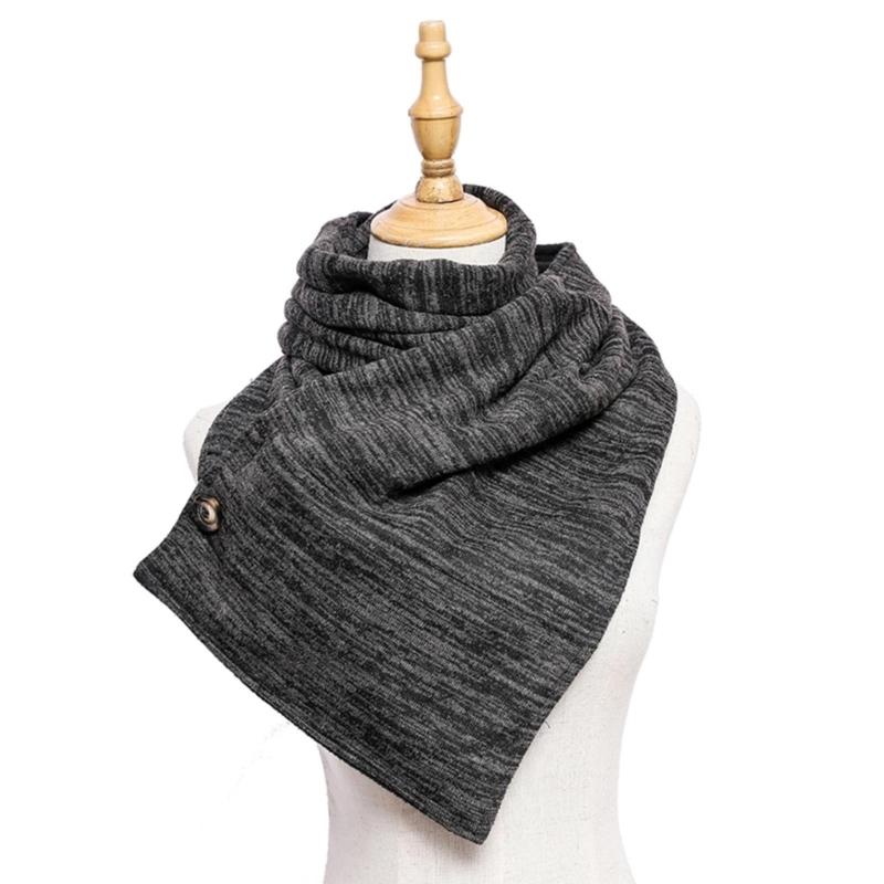 

Stylish Women s Scarf Soft and Warm Neckerchief Autumn Winter Thicken Scarves for Various Occasion черный серый