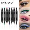 Schwarzer Eyeliner Stempel Dreieck Doppelseitiger Flüssiger Eyeliner Wasserdicht Schweißfest Schnell Trocknender Eyeliner Make-up Stempel Werkzeug Kosmetik