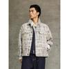 GXG Men's Grey Jacquard Denim Jacket