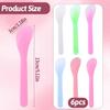 6Pcs Makeup Scoops Spatulas, Plastic Beauty Spoon Cream Brush Random Color Reusable Cosmetic Mask Mixing Spoon Makeup Tools for Lotions Cream and