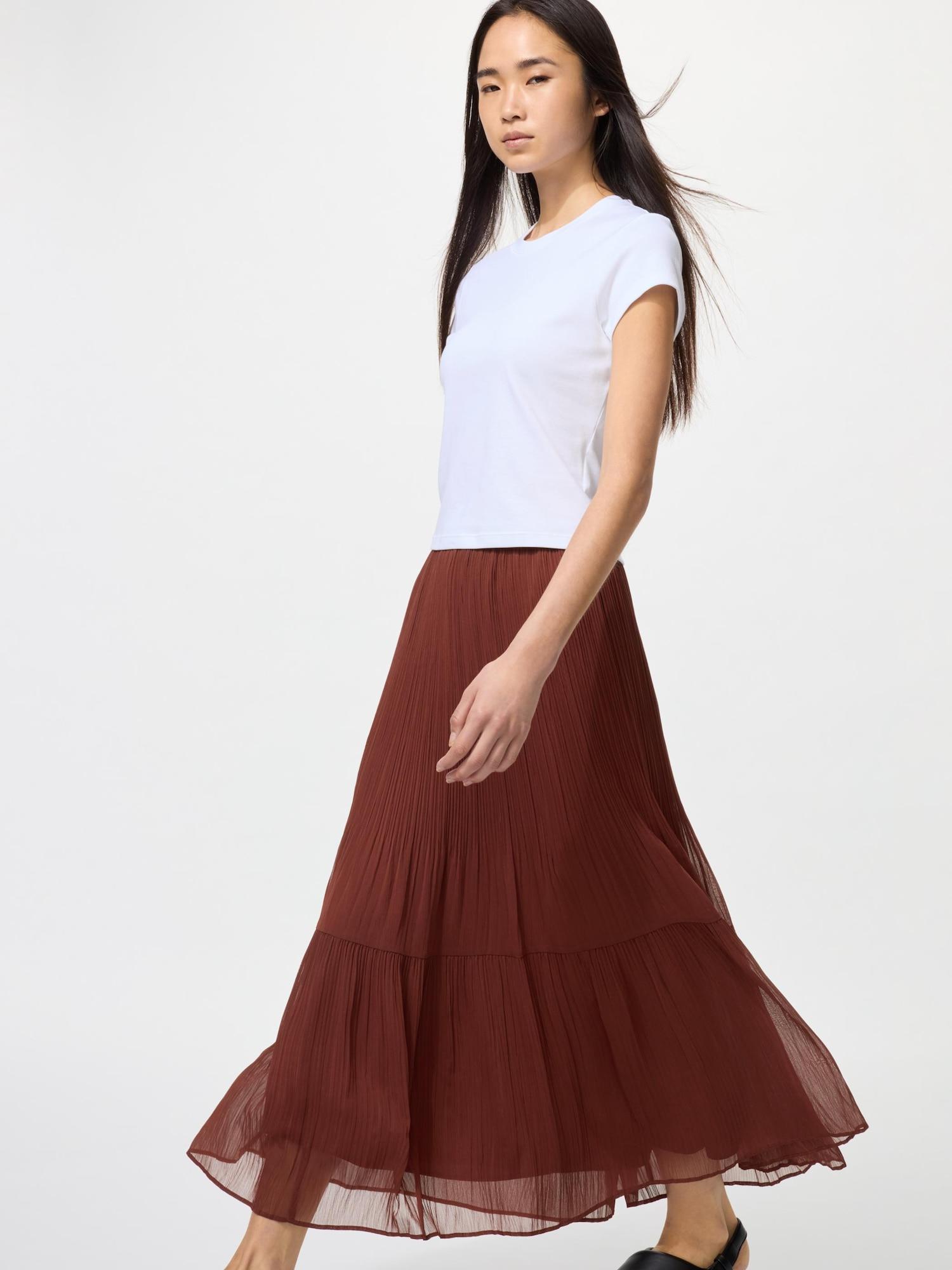 

Юбка шифоновая многоярусная Uniqlo 37 BROWN/WOMEN S