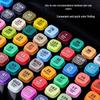 80-Color Double-Ended Oil-Based Anime Marker Set for Kids & Students - Bagged