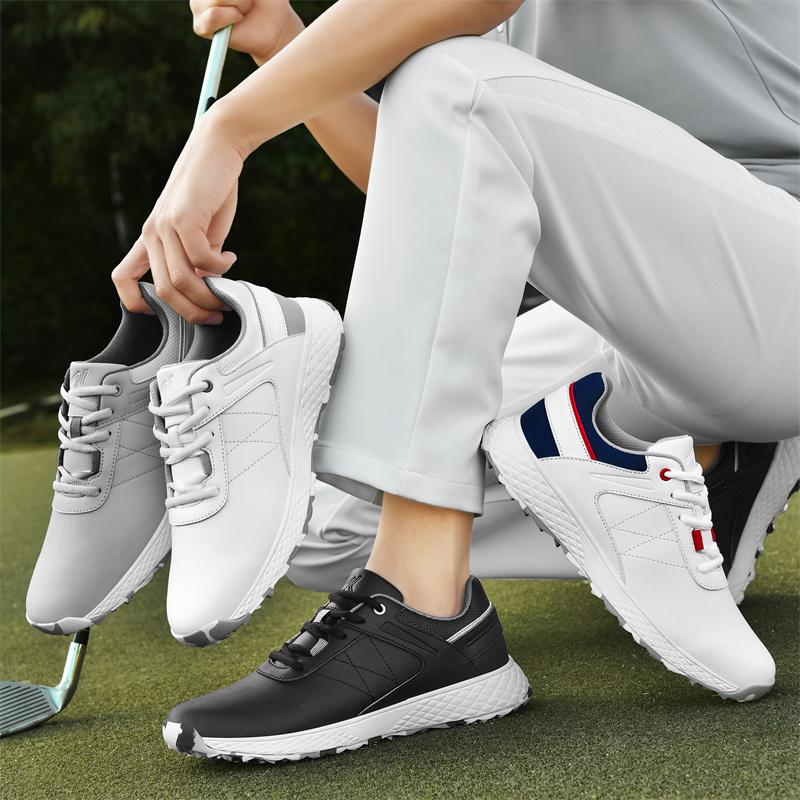 Waterproof Golf Shoes Men And Women Golf Sneakers Gym Walking Shoes with Comfortable Training Golfing Shoes Leather