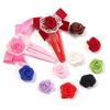 20pcs 1.5cm Polyester Rose Flowers Colorful Mini Artificial Flowers For Wedding Party DIY Wreath Clothing Headwear Decoration