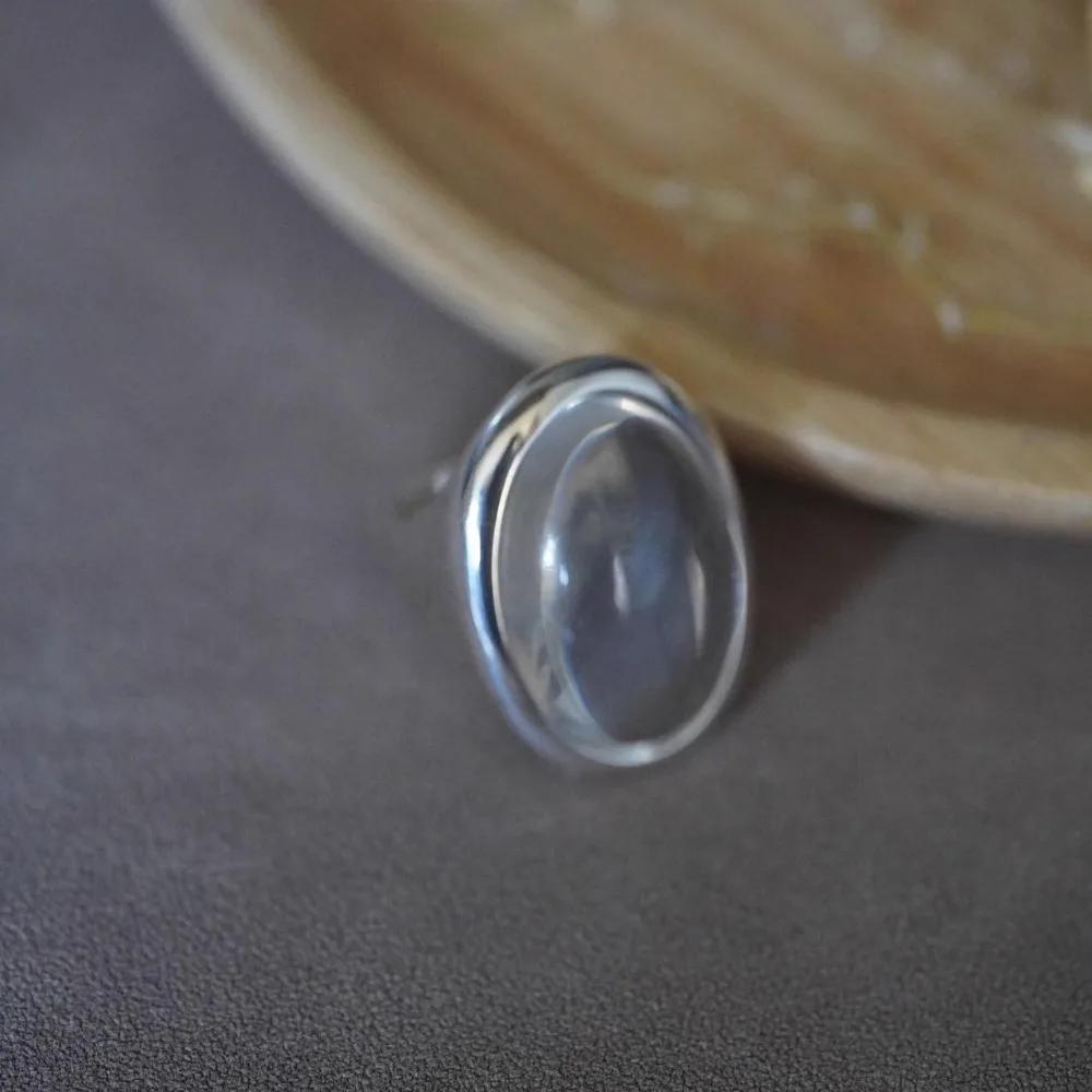 Design Retro Oval Transparent Acrylic Water Drop Rings for Women Men Charm Trendy Adjustable Finger Party Jewelry Gift