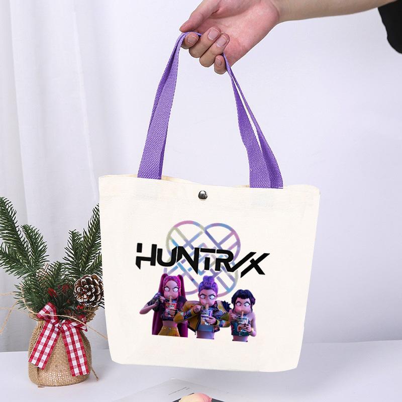 K-Pop Anime Cartoon Printed Student Fashion Casual Canvas Bag Going Out High Value Portable Shoulder Bag