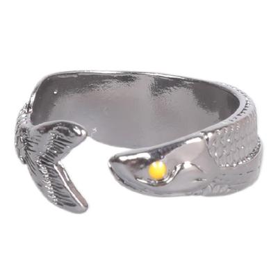 Practical Fish Shape Adjustable Rings Craft from Sturdy Alloy Materials Convenient for Modern Fashion Lovers Wear