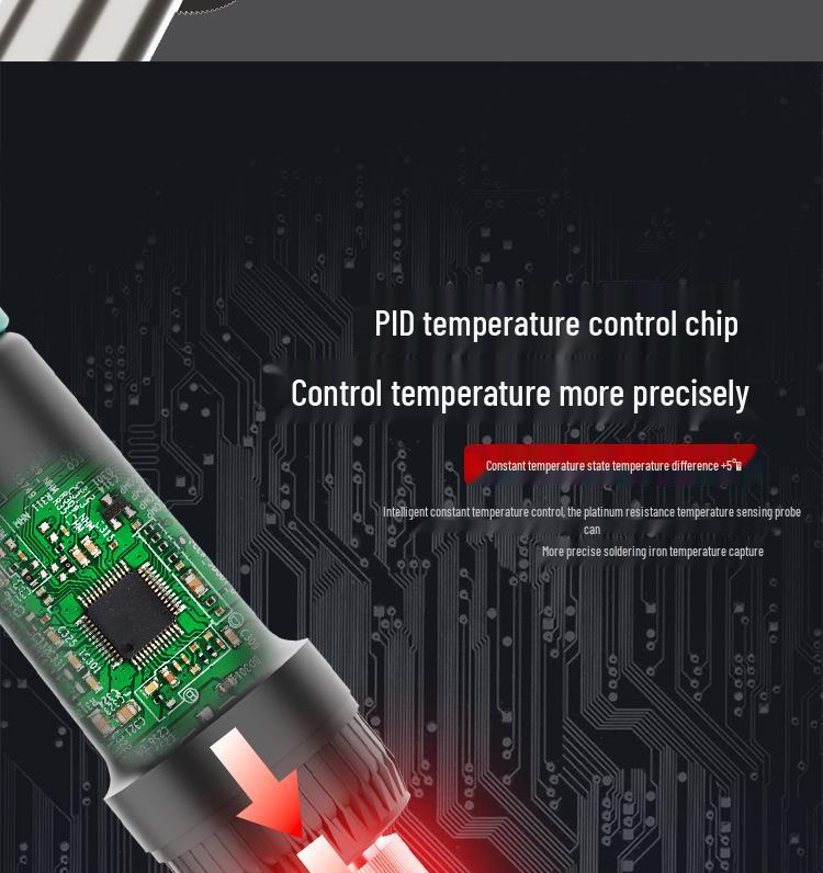 90W Digital Temp-Control Soldering Iron for Household Welding & Hot Stamping