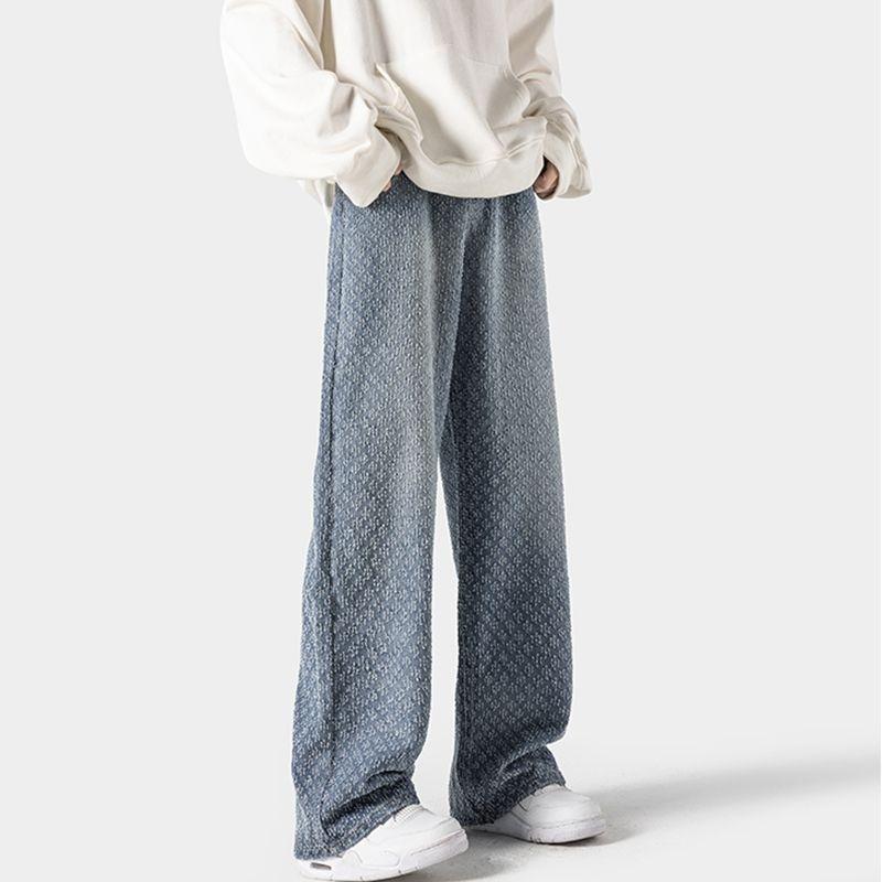 Джинсы мужские JYL Гонконгский стиль Принт с буквами Хип-хоп Хай стрит Деним S