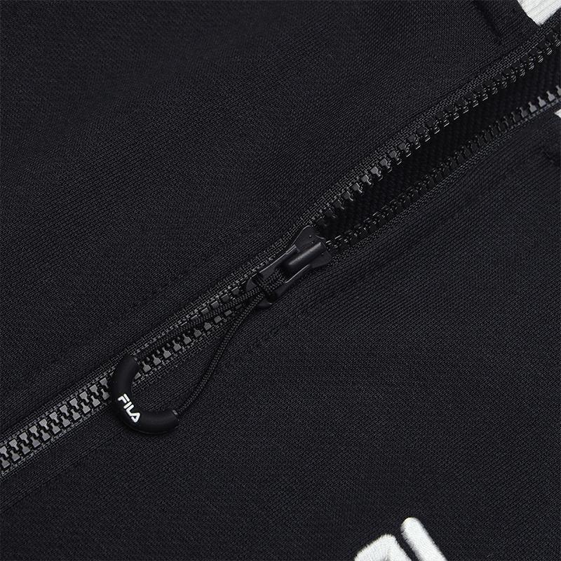 FILA Fashion Stand Collar Knitted Long Sleeve Jacket Women jackets Black F11W519502FBK