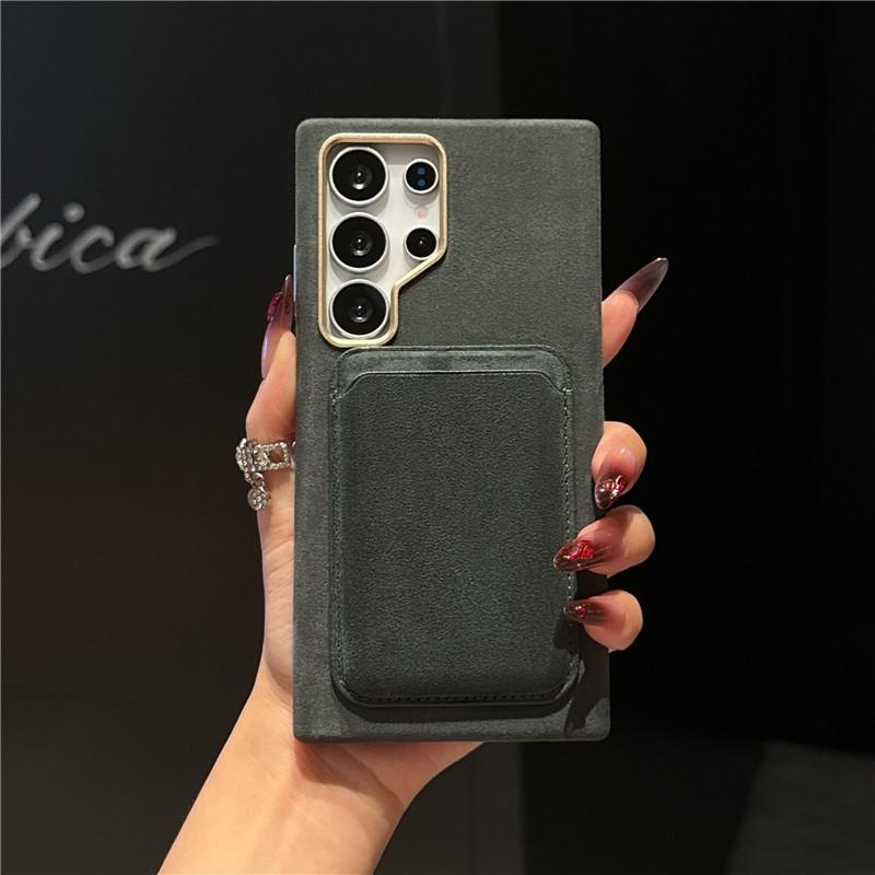 Premium Suede Leather Magnetic Suction Case For Samsung Galaxy S26 Ultra S24 Plus S25U Luxury 2 in 1 Removable Card Wallet Cover