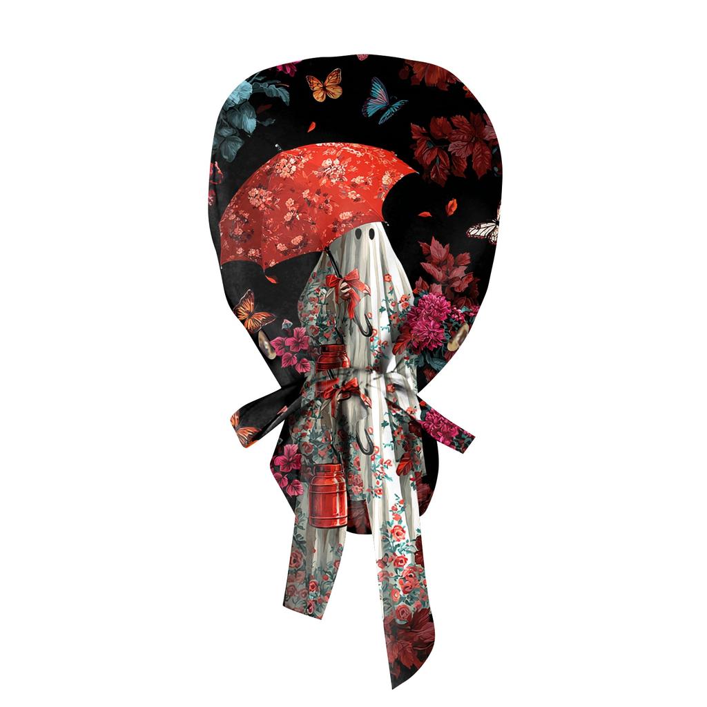 Women's Halloween Printed Ponytail for Work Shower Hair Wrap