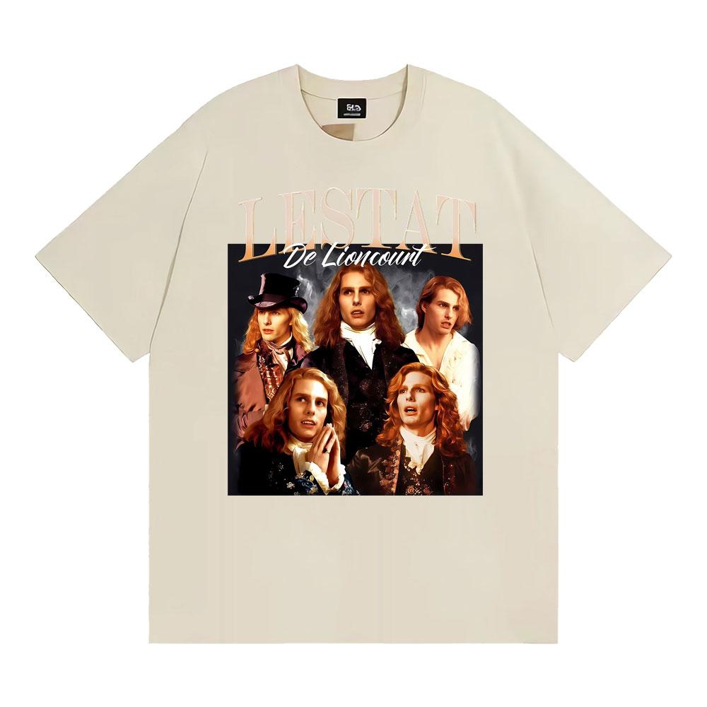 Lestat De Lioncourt Unisex Graphic T Shirt Men Women Clothing Summer Retro Gothic Fashion Tshirt Oversized Cotton Loose T Shirt
