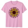 Be The Change You Want Unisexs TShirt Sunflower Leopard Inspirational Birthday