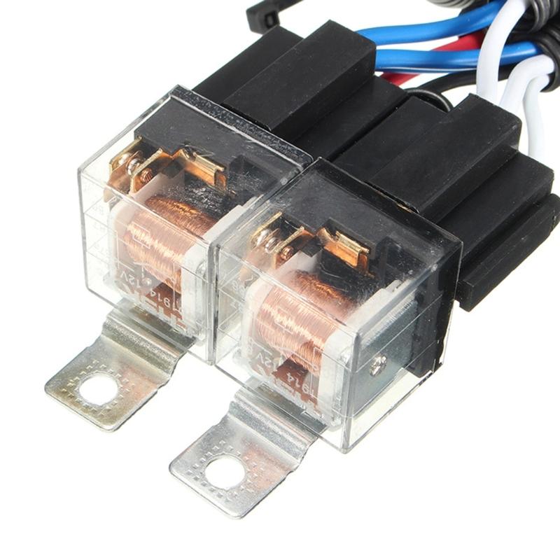 H4 far de ceață far/bec cablaj priză conector cablu cu releu de 12 V kit comutator pornit/oprit se potrivește lampa de lucru cu LED