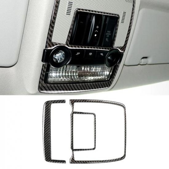 Car Roof Front Reading Light Frame Lamp Trim Carbon Fiber For BMW X5 E70 X6 E71