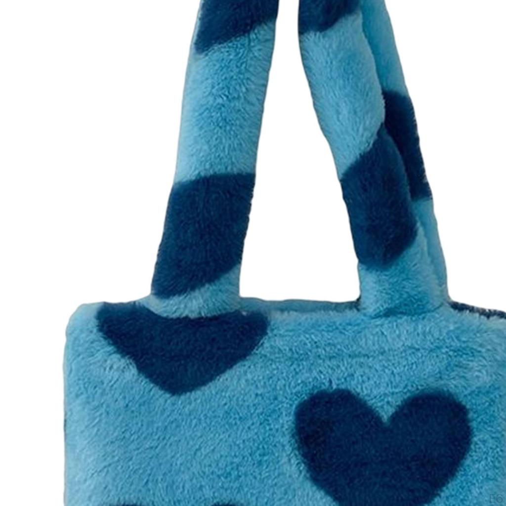 Autumn Winter Plush Tote Shopping Dating Bag Single Shoulder Handbag Underarm Cute Top