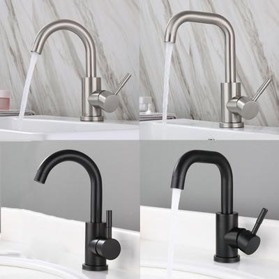 Bathroom Basin Faucet Matte Black Series for Sink Vessel Stainless Steel Hot and Cold Water Mixer Tap Crane