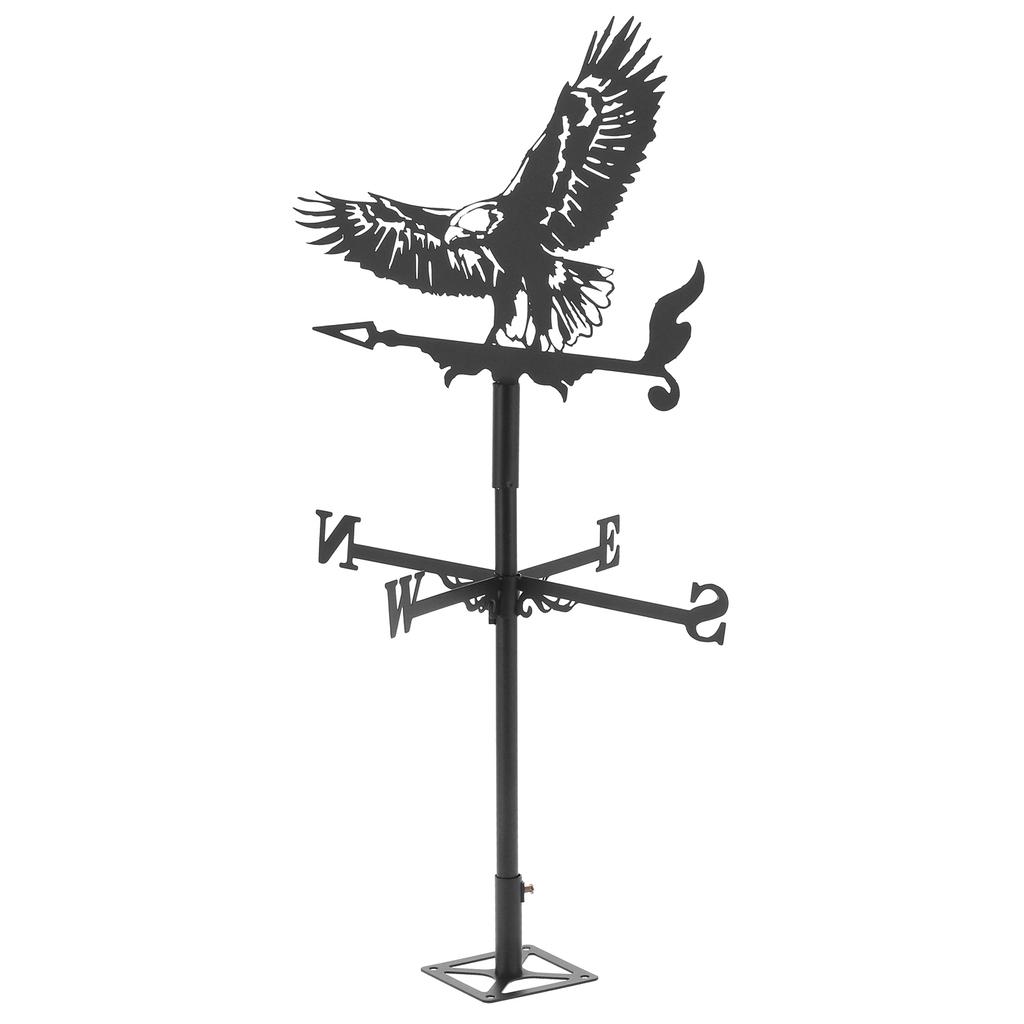 Owl Style Weather Vane Stainless Steel Wind Direction Indicator Weathervane for Outdoor