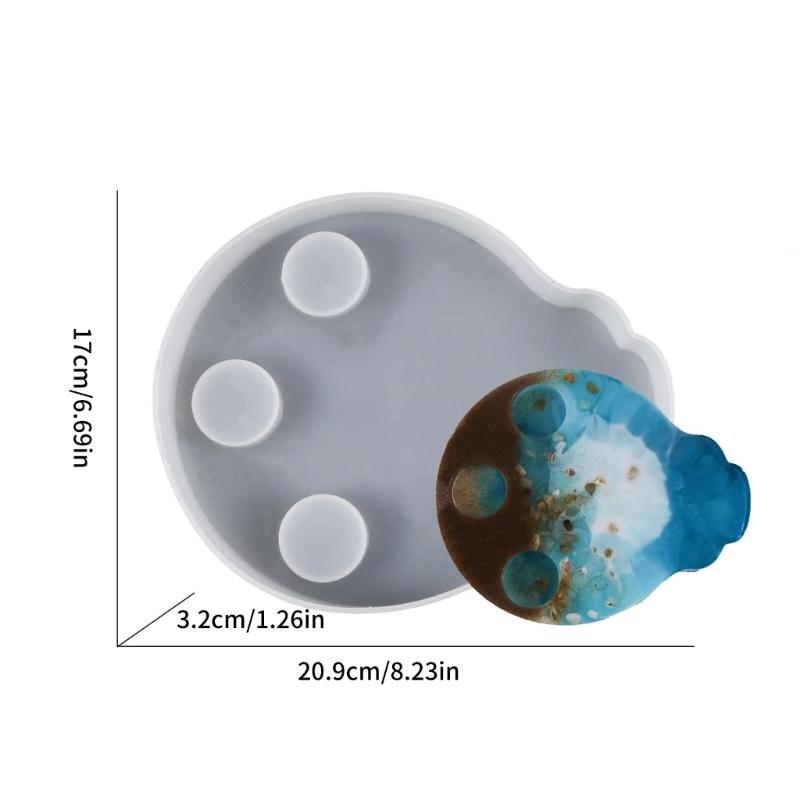 Small Wine Glass Tray Molds Beer Plate Moulds Water Cup Tray Resin Mold DIY Crafts Molds Silicone Material for DIY Tray