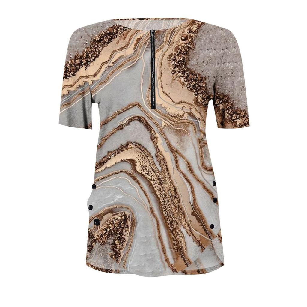 Women's Fashion Casual Comfortable Short Sleeve Printed Top