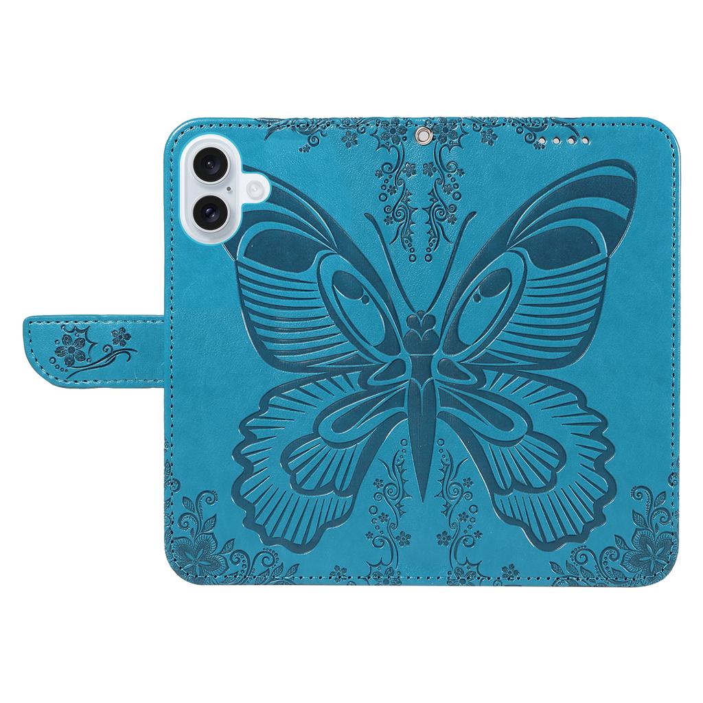 For iPhone 17 Case Butterfly Pattern PU Leather Folio Flip Phone Cover
