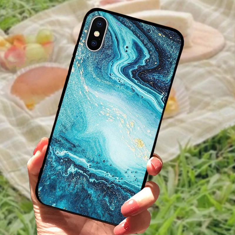For Apple iPhone XS Soft Case X XR TPU Silicone Phone Back Cover For iPhone XS Max Fashion Printed Covers Case Protective Fundas