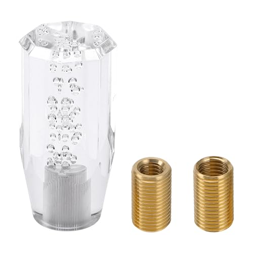 

TUCKBOLD Ручка переключения передач для автомобиля 10 см | Универсальная ручка рычага переднего переключения для автоматических и механических автомобилей Акриловая прозрачная с 2 адаптерами 1 комплект