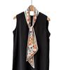 Silk scarf atmosphere, new long silk scarf, streamer, women's high-end sense, matching shirt, small scarf, headscarf, headband.