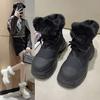 Thick-soled snow boots women's 2024 new winter velvet warm Martin boots women's small short boots non-slip waterproof cotton shoes