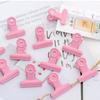 8PCS Binder Clips Round Tail Safety Design Metal Clips Stable Clamping Force Macaron Fresh Color Clips Rust Resistant Office School Supplies