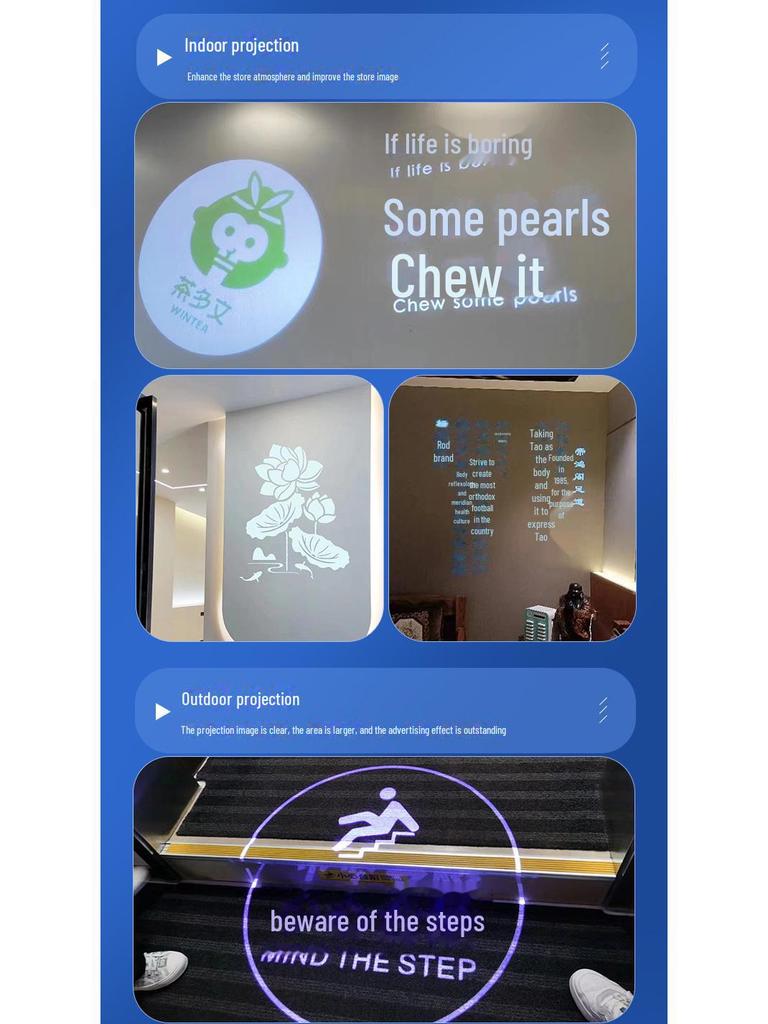 Wasserdichte Outdoor-LED-Projektionslampe für Schaufensterlogos