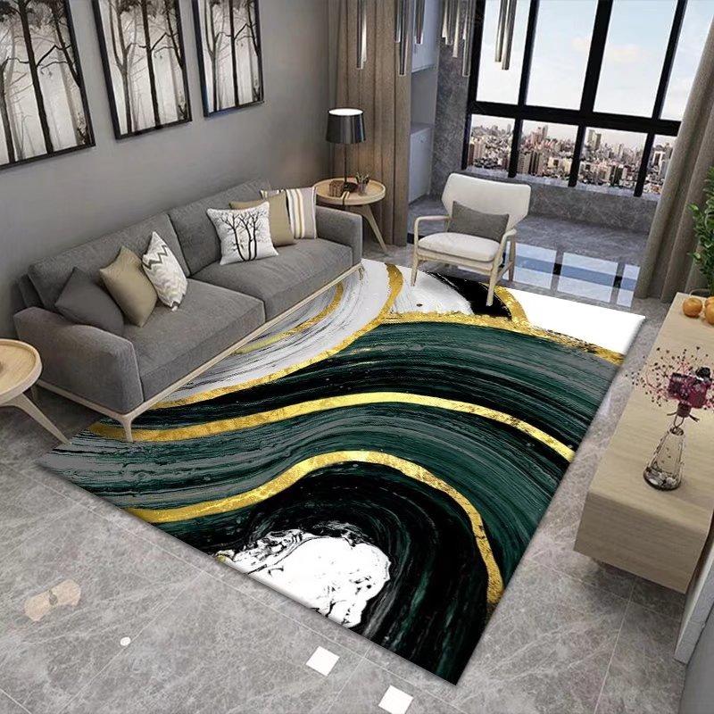 Splash Ink Abstract Green Carpet Living Room Large Area Rugs Home Decor Bedroom Bedside Carpets Non-slip Floor Mat Alfombra