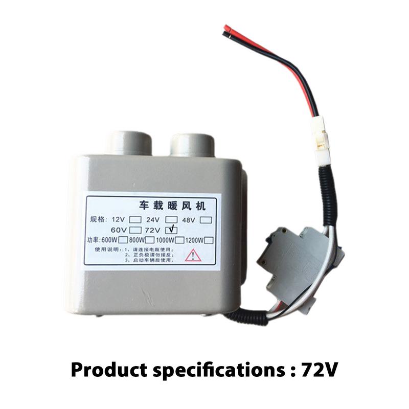 Portable Car Parking Heater Double Air Outlet Car Heater 48V 60V 72V For Winter Vehicles Safety Driving Defogger Heating Warmer