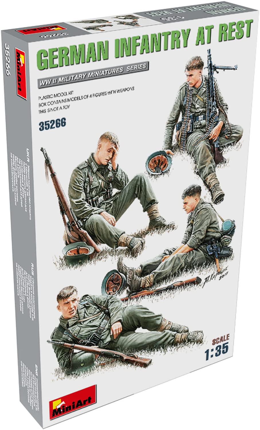 

Miniart Німецька армія піхота відпочиває 4 штуки Пластикова модель MA35266 1/35